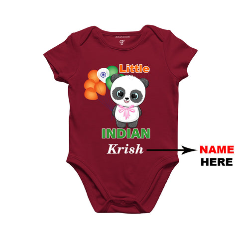 Little Indian Baby Rompers-Name Customized in Maroon Color available @ gfashion.jpg