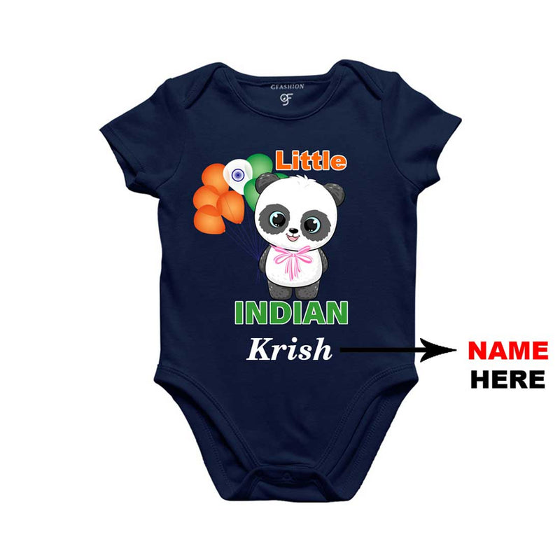 Little Indian Baby Rompers-Name Customized in Navy Color available @ gfashion.jpg