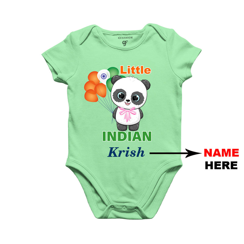 Little Indian Baby Rompers-Name Customized in Pista Green Color available @ gfashion.jpg