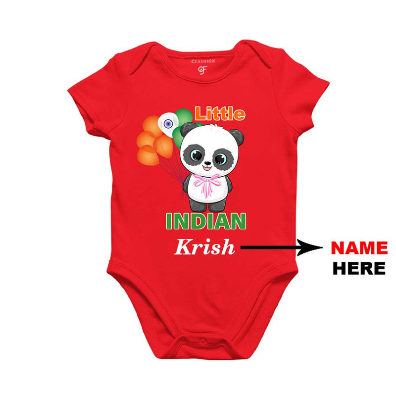 Little Indian Baby Rompers-Name Customized in Red Color available @ gfashion.jpg