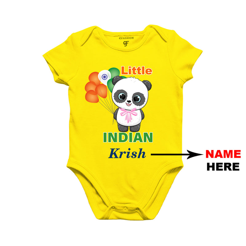 Little Indian Baby Rompers-Name Customized in Yellow Color available @ gfashion.jpg
