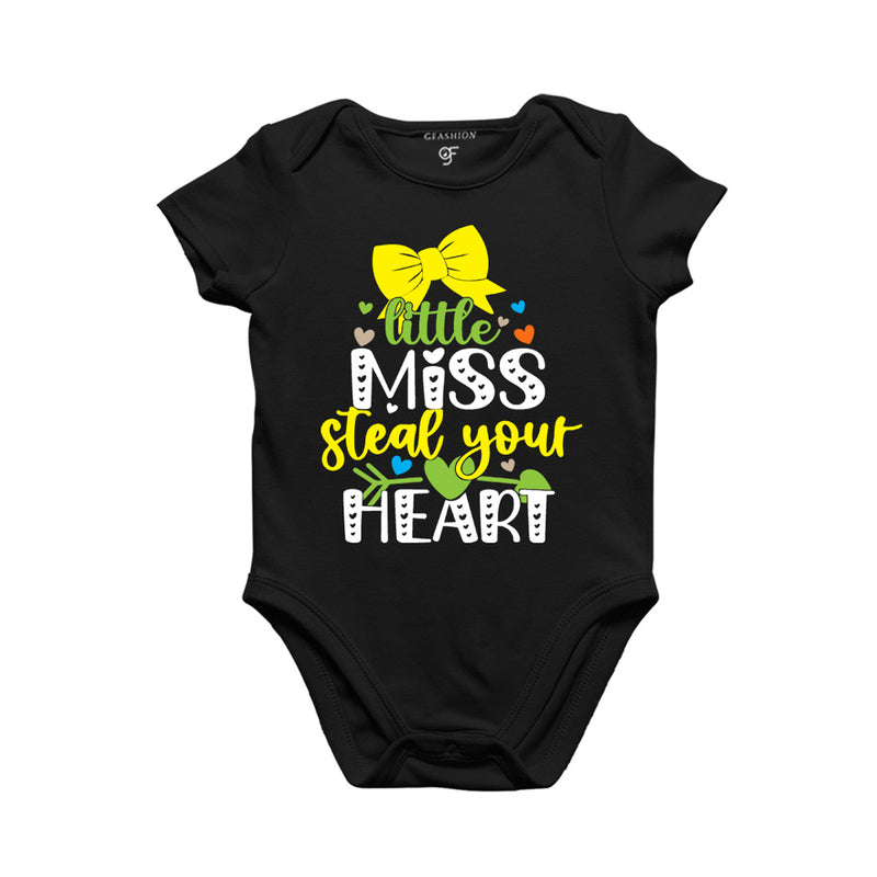 Little Miss Steal Your Heart Baby Bodysuit in Black Color available @ gfashion.jpg