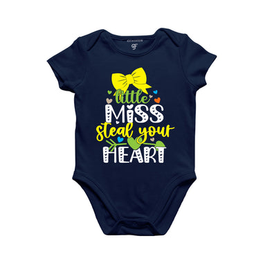 Little Miss Steal Your Heart Baby Bodysuit in Navy Color available @ gfashion.jpg