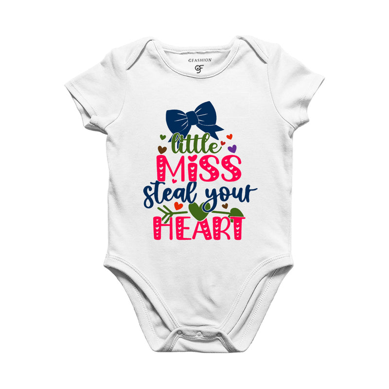 Little Miss Steal Your Heart Baby Bodysuit in White Color available @ gfashion.jpg