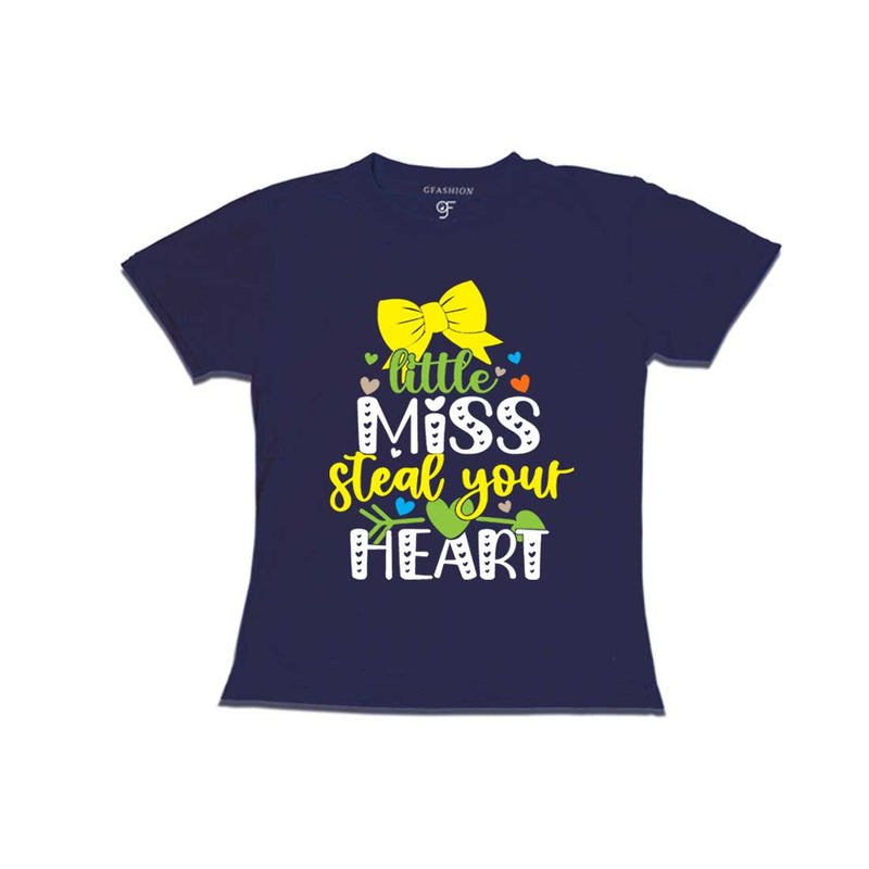 Little Miss Steal Your Heart Baby T-shirt in Navy Color available @ gfashion.jpg