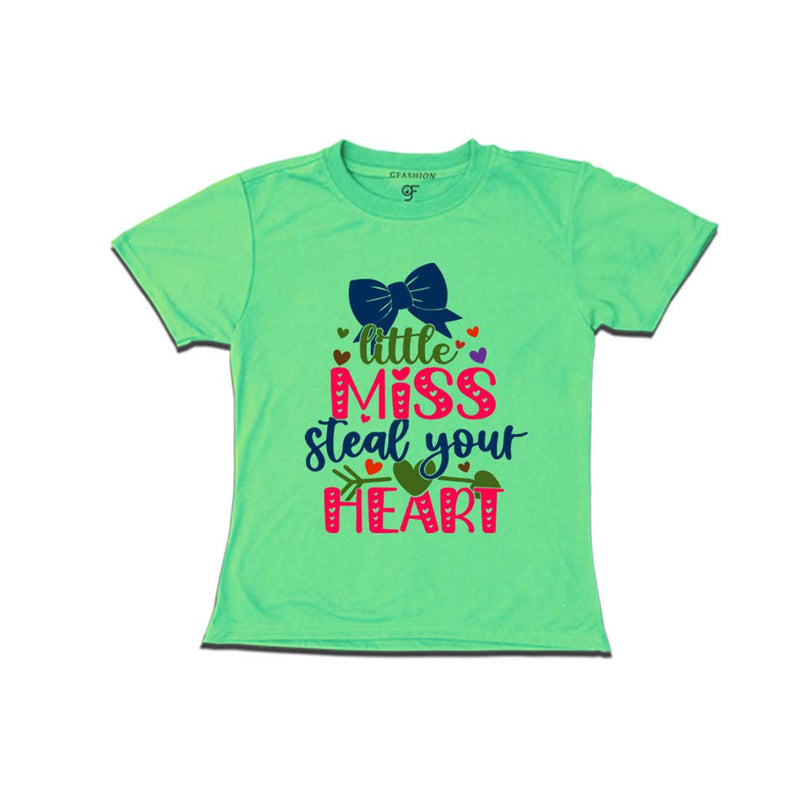 Little Miss Steal Your Heart Baby T-shirt in Pista Green Color available @ gfashion.jpg