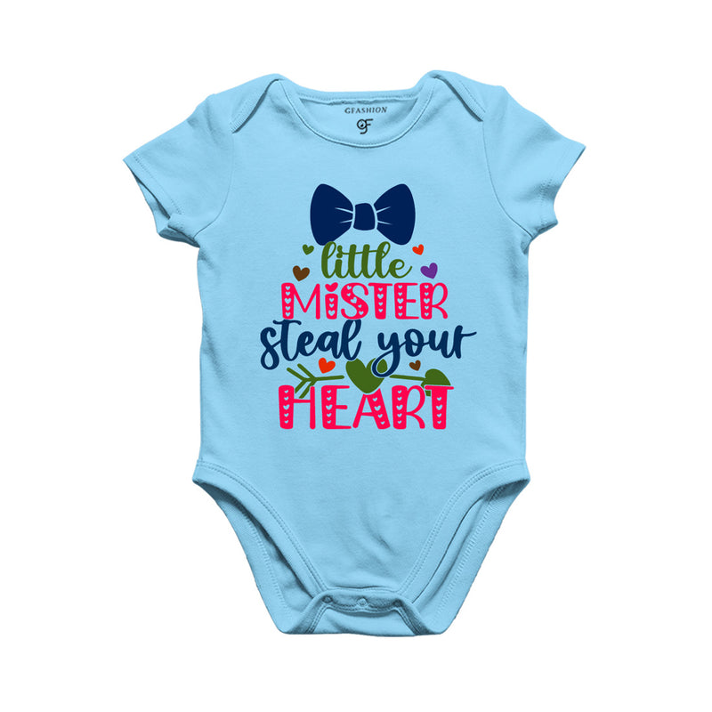 Little Mister Steal Your Heart Baby Onesie in Sky Blue Color available @ gfashion.jpg