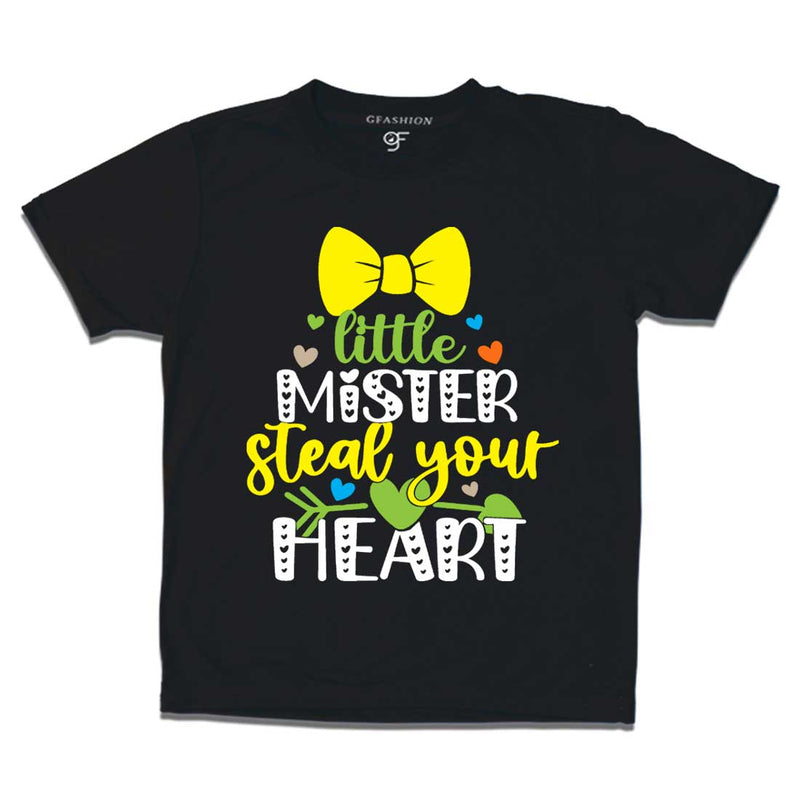 Little Mister Steal Your Heart Baby T-shirt in Black Color available @ gfashion.jpg