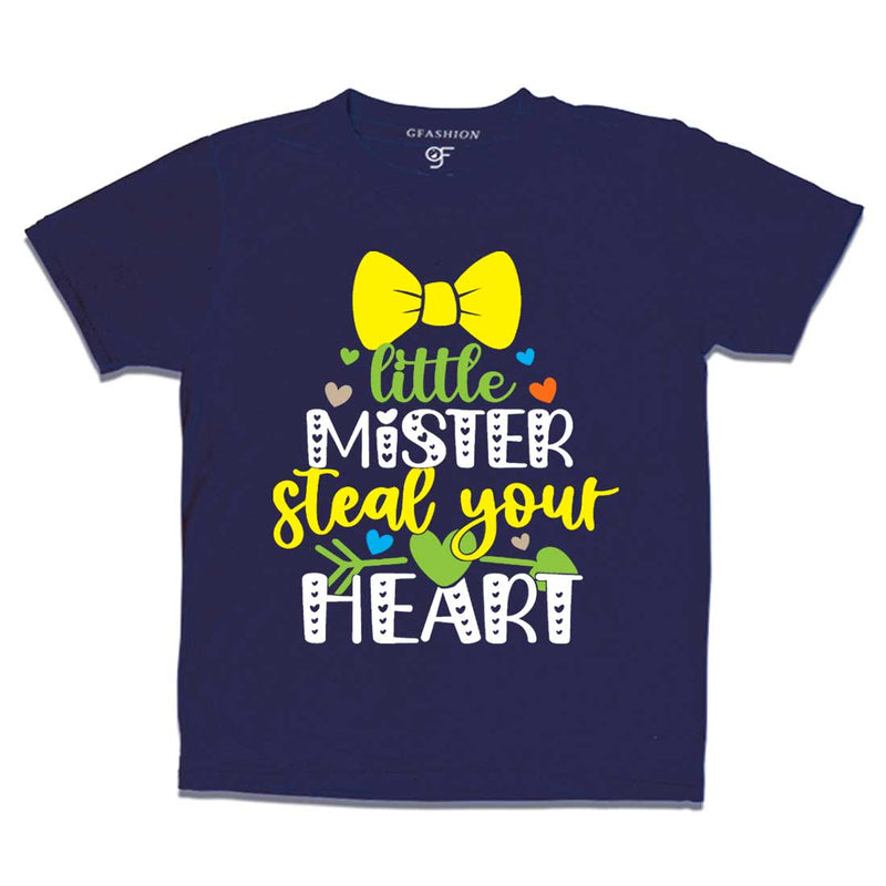 Little Mister Steal Your Heart Baby T-shirt in Navy Color available @ gfashion.jpg