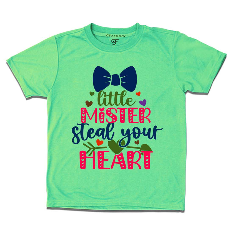 Little Mister Steal Your Heart Baby T-shirt in Pista Green Color available @ gfashion.jpg
