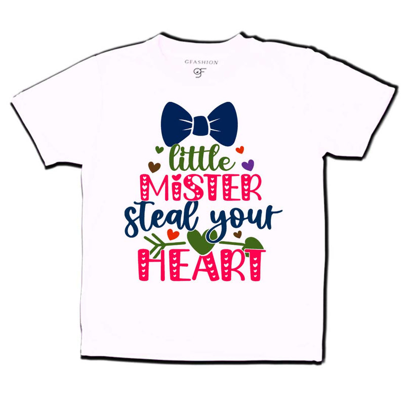 Little Mister Steal Your Heart Baby T-shirt in White Color available @ gfashion.jpg