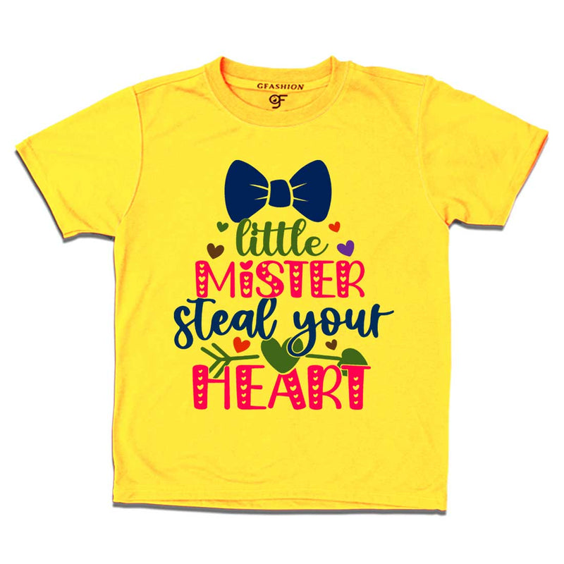 Little Mister Steal Your Heart Baby T-shirt in Yellow Color available @ gfashion.jpg