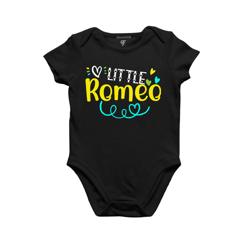 Little Romeo Baby Bodysuit in Black Color available @ gfashion.jpg