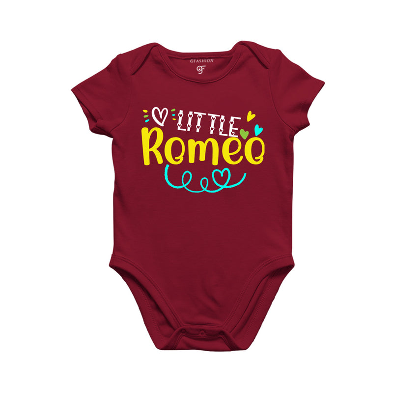 Little Romeo Baby Bodysuit in Maroon Color available @ gfashion.jpg