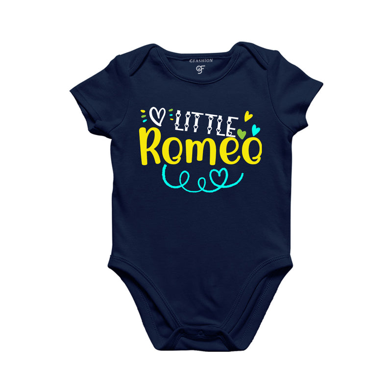 Little Romeo Baby Bodysuit in Navy Color available @ gfashion.jpg