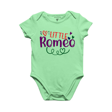 Little Romeo Baby Bodysuit in Pista Green Color available @ gfashion.jpg