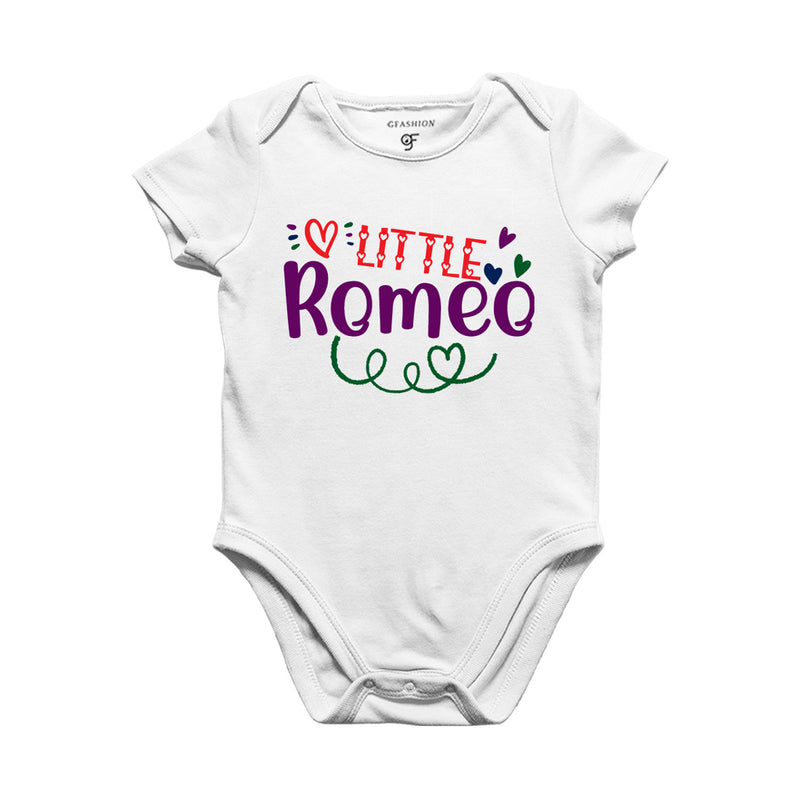 Little Romeo Baby Bodysuit in White Color available @ gfashion.jpg