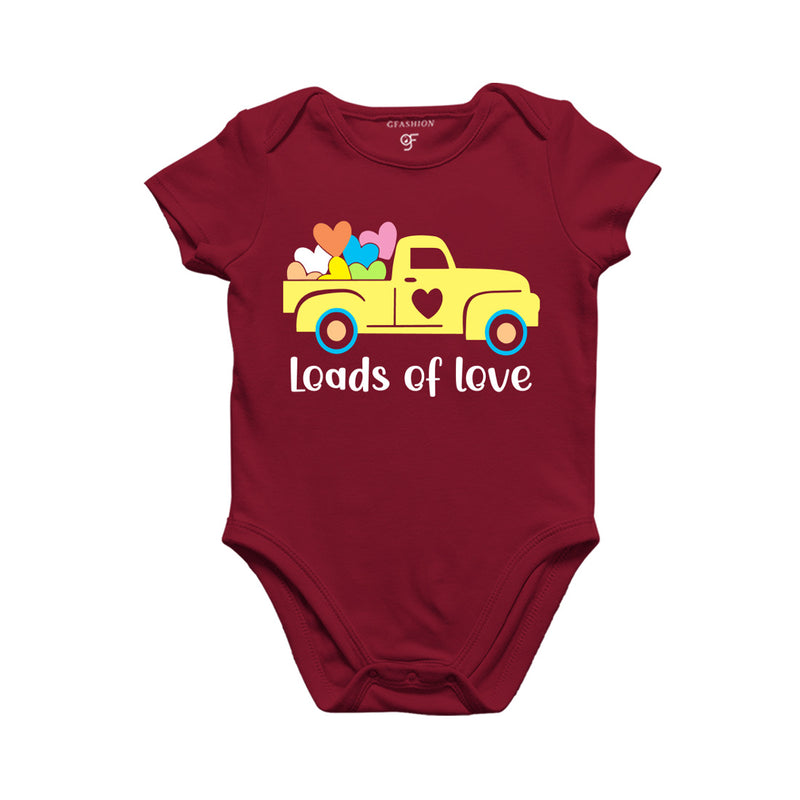 Loads of love Baby Rompers in Maroon Color available @ gfashion.jpg