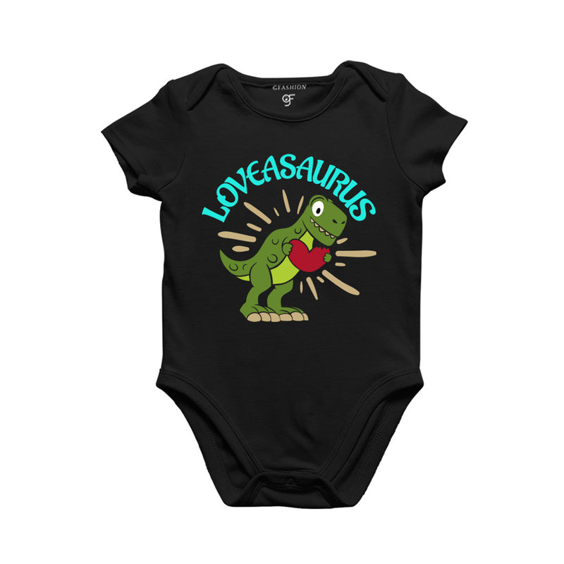 Love-a-Saurus Baby Bodysuit in Black Color available @ gfashion.jpg