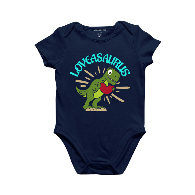 Love-a-Saurus Baby Bodysuit in Navy Color available @ gfashion.jpg