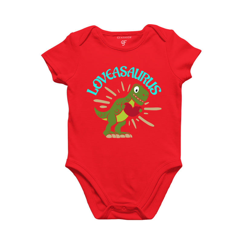 Love-a-Saurus Baby Bodysuit in Red Color available @ gfashion.jpg