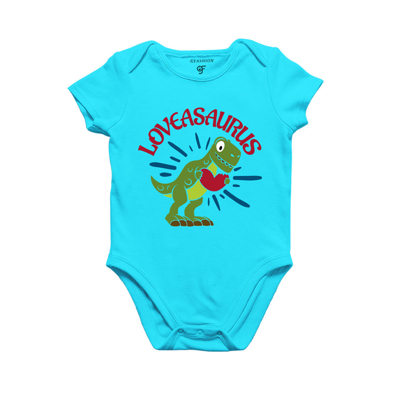 Love-a-Saurus Baby Bodysuit in Sky Blue Color available @ gfashion.jpg