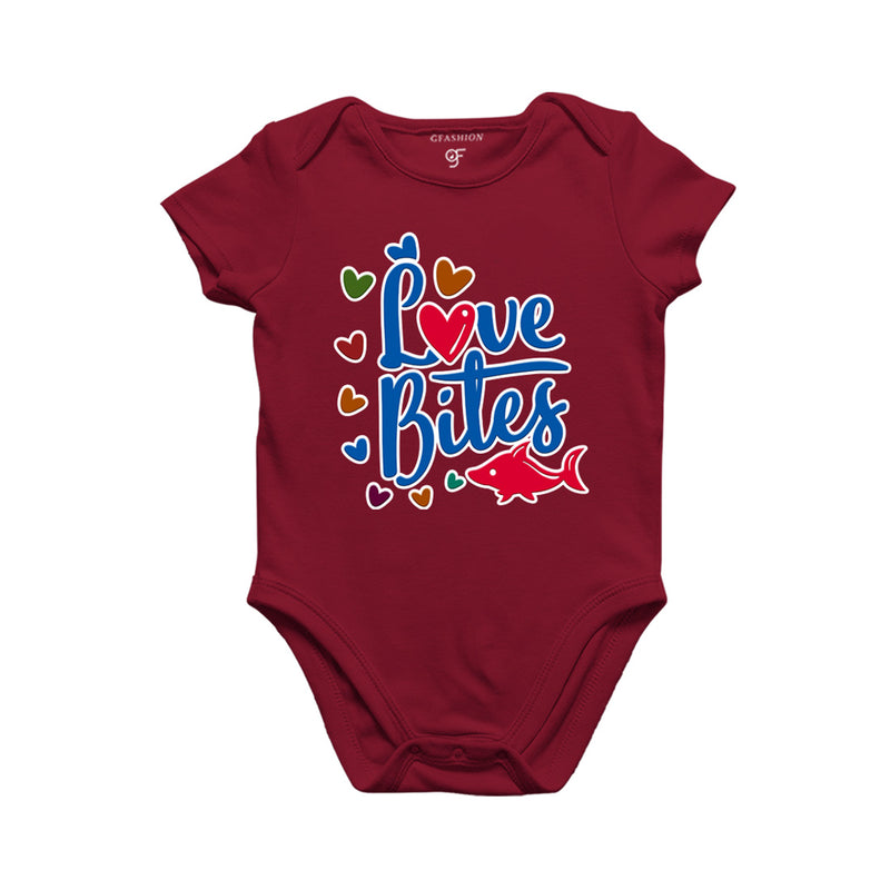 Love Bites Baby Onesie in Maroon Color available @ gfashion.jpg