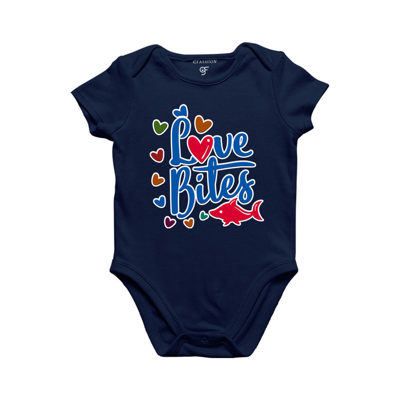 Love Bites Baby Onesie in Navy Color available @ gfashion.jpg