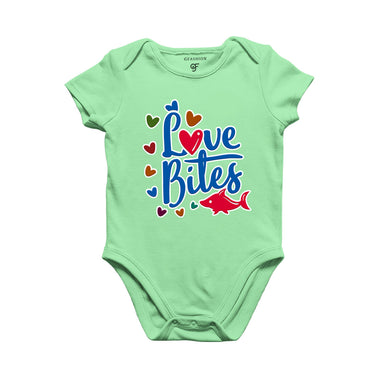 Love Bites Baby Onesie in Pista Green Color available @ gfashion.jpg
