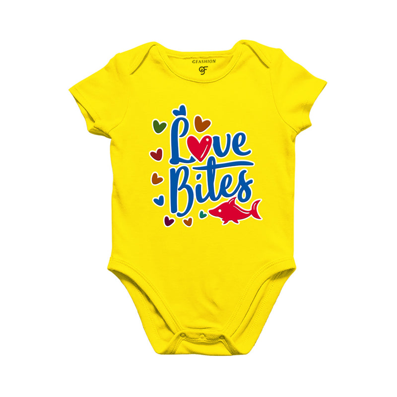 Love Bites Baby Onesie in Yellow Color available @ gfashion.jpg