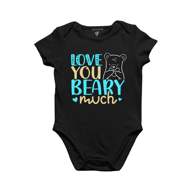Love You Beary Much Baby Onesie in Black Color available @ gfashion.jpg