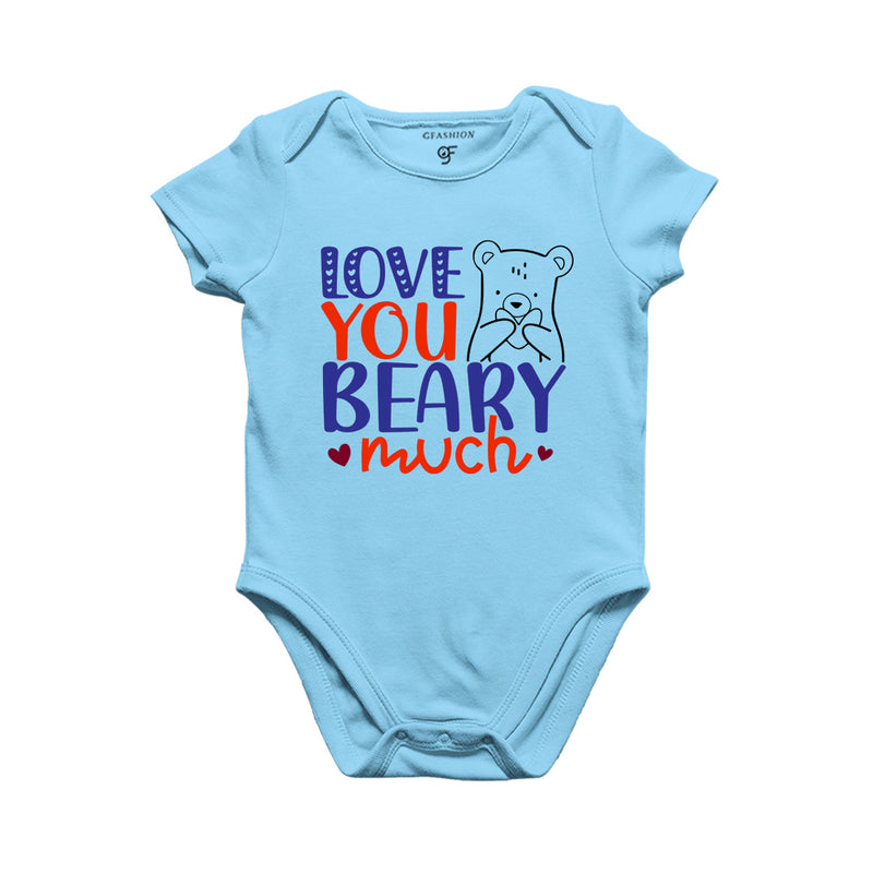 Love You Beary Much Baby Onesie in Sky Blue Color available @ gfashion.jpg