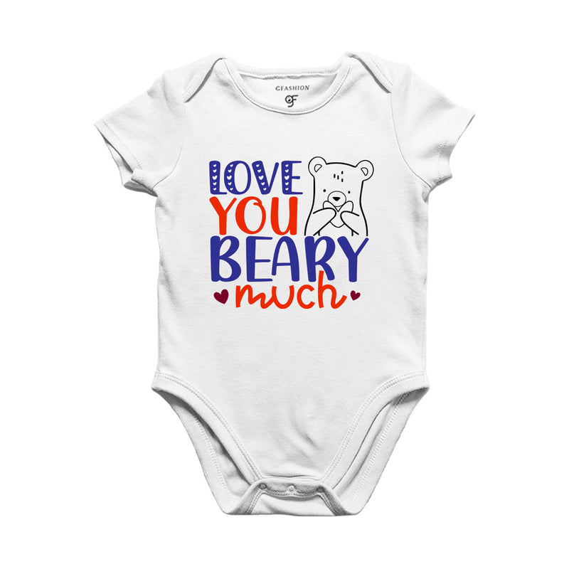 Love You Beary Much Baby Onesie in White Color available @ gfashion.jpg