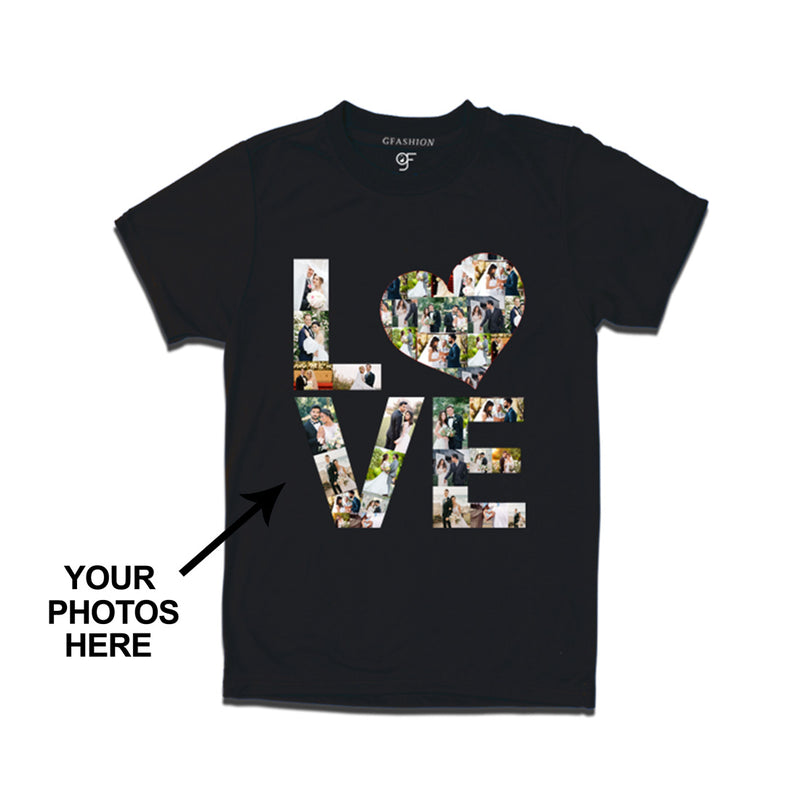Photo Design with Love Customized Men T-shirt in Blue Color available @ gfashion.jpg