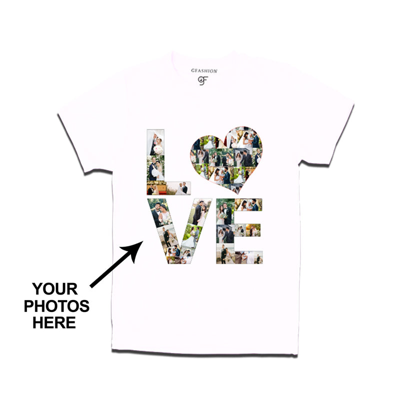 Photo Design with Love Customized Men T-shirt in White Color available @ gfashion.jpg
