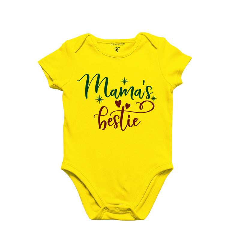 Mama's Bestie-Baby Bodysuit or Rompers or Onesie in Yellow Color available @ gfashion.jpg