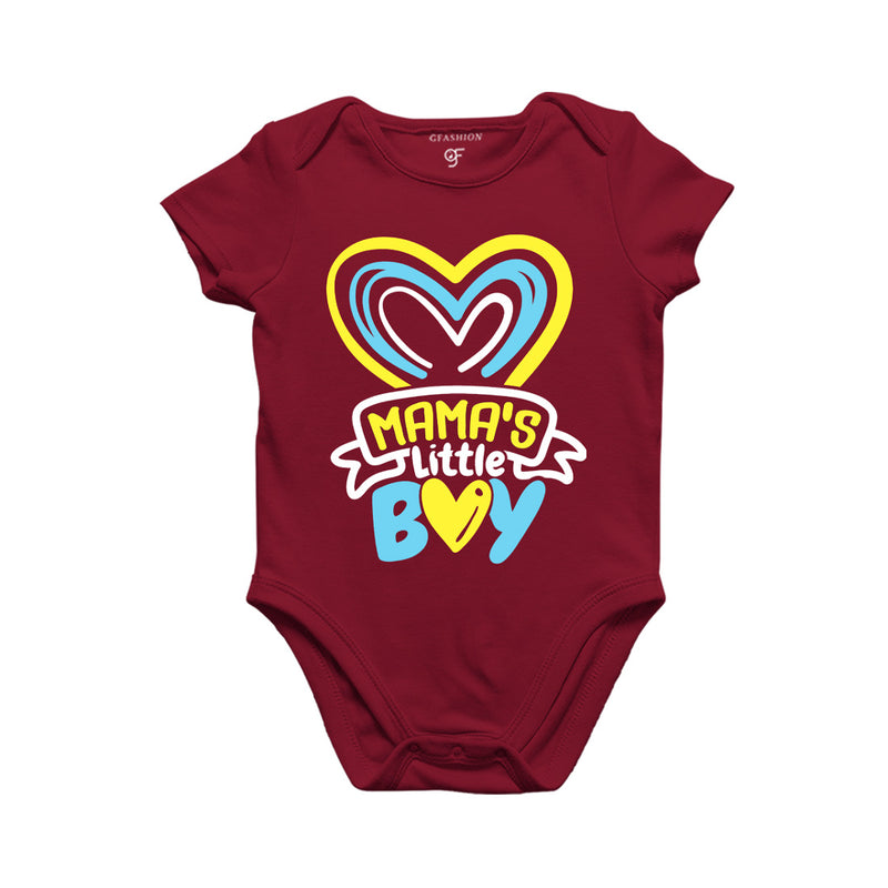 Mama's Little Boy Baby Onesie in Maroon Color available @ gfashion.jpg