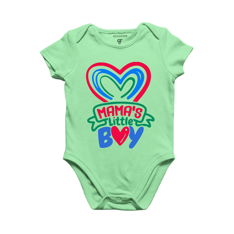 Mama's Little Boy Baby Onesie in Pista Green Color available @ gfashion.jpg