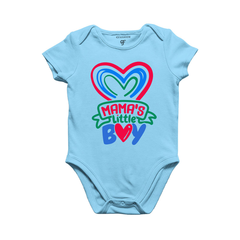 Mama's Little Boy Baby Onesie in Sky Blue Color available @ gfashion.jpg