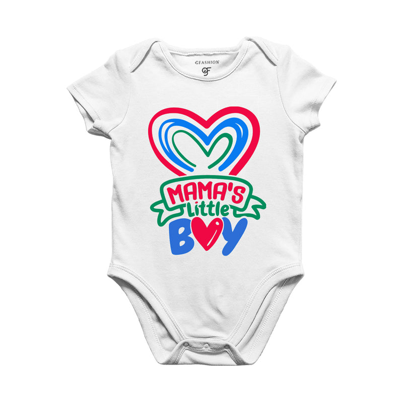 Mama's Little Boy Baby Onesie in White Color available @ gfashion.jpg
