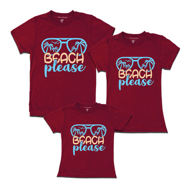 Beach please tshirts for family vacation-dad mom girl