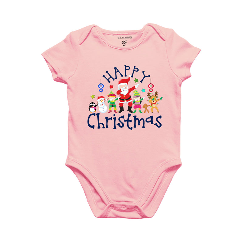 Matching  Baby Bodysuit or Rompers or Onesie for Christmas with dabbing Santa Team in Pink Color avilable @ gfashion.jpg