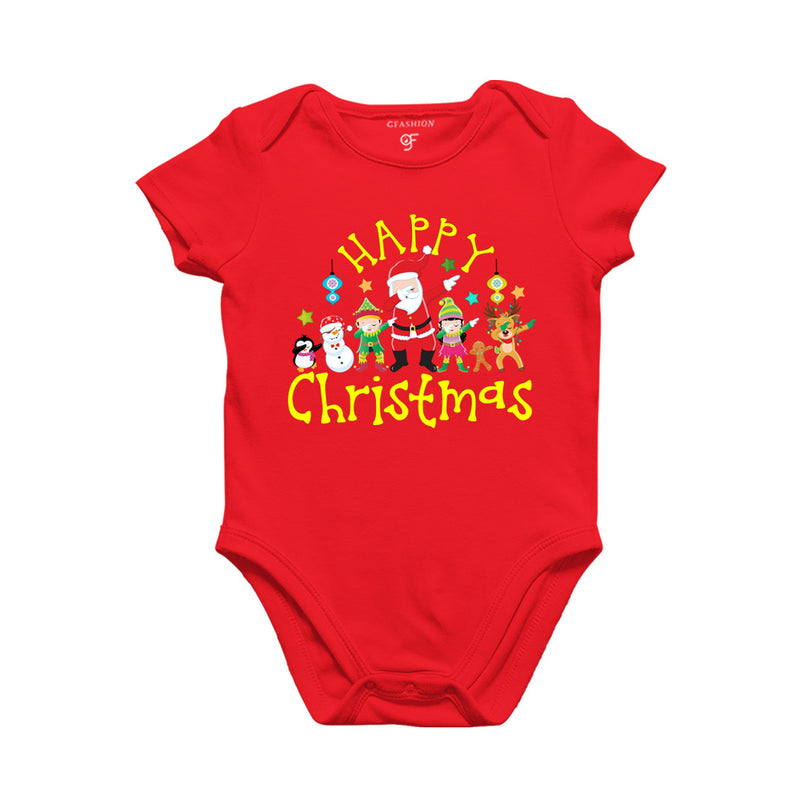 Matching  Baby Bodysuit or Rompers or Onesie for Christmas with dabbing Santa Team in Red Color avilable @ gfashion.jpg