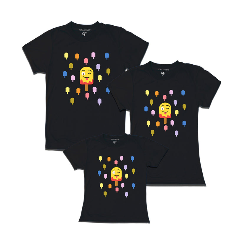 Matching Family T-shirt set of 3 in Black Color available @ gfashion.jpg