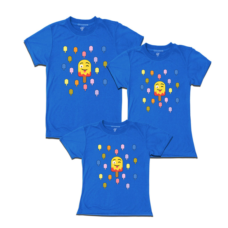 Matching Family T-shirt set of 3 in Blue Color available @ gfashion.jpg