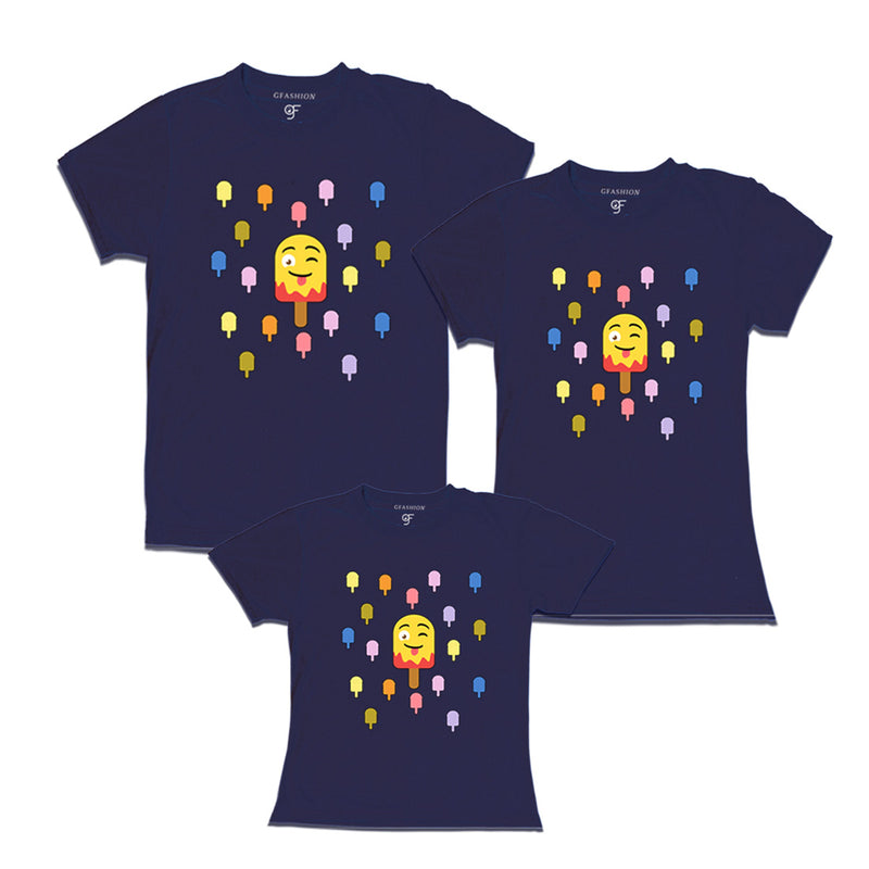 Matching Family T-shirt set of 3 in Navy Color available @ gfashion.jpg