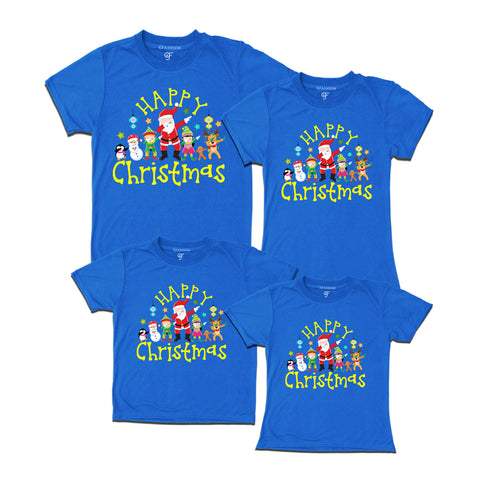 Matching Group T-shirts for Christmas with dabbing Santa Team in Blue Color avilable @ gfashion.jpg