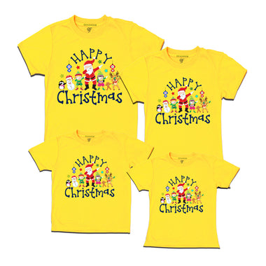 Matching Group T-shirts for Christmas with dabbing Santa Team in Yellow Color avilable @ gfashion.jpg