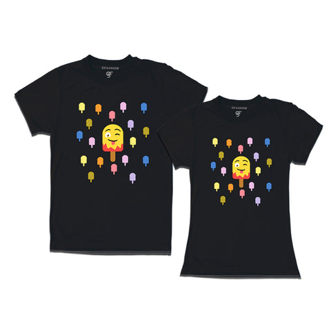 Matching tshirt for couples in Black Color available @ gfashion.jpg