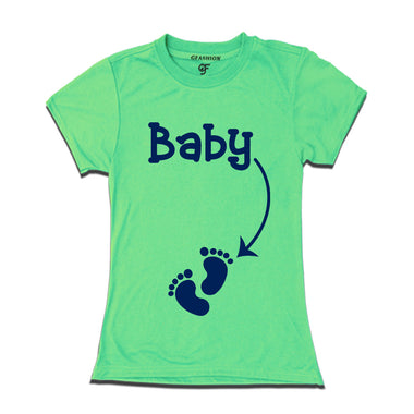 Maternity T-shirt for Women  in Pista Green Color available @ gfashion.jpg